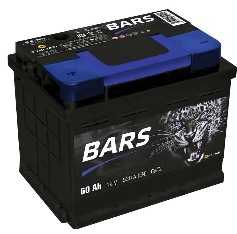 Аккумулятор BARS Standart 60Ah 530A L+