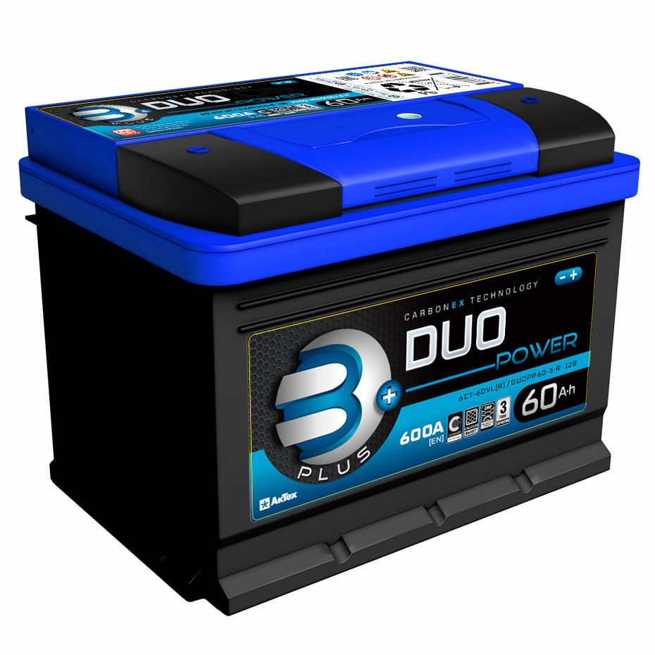 Аккумулятор DUO 60Ah 600A R+