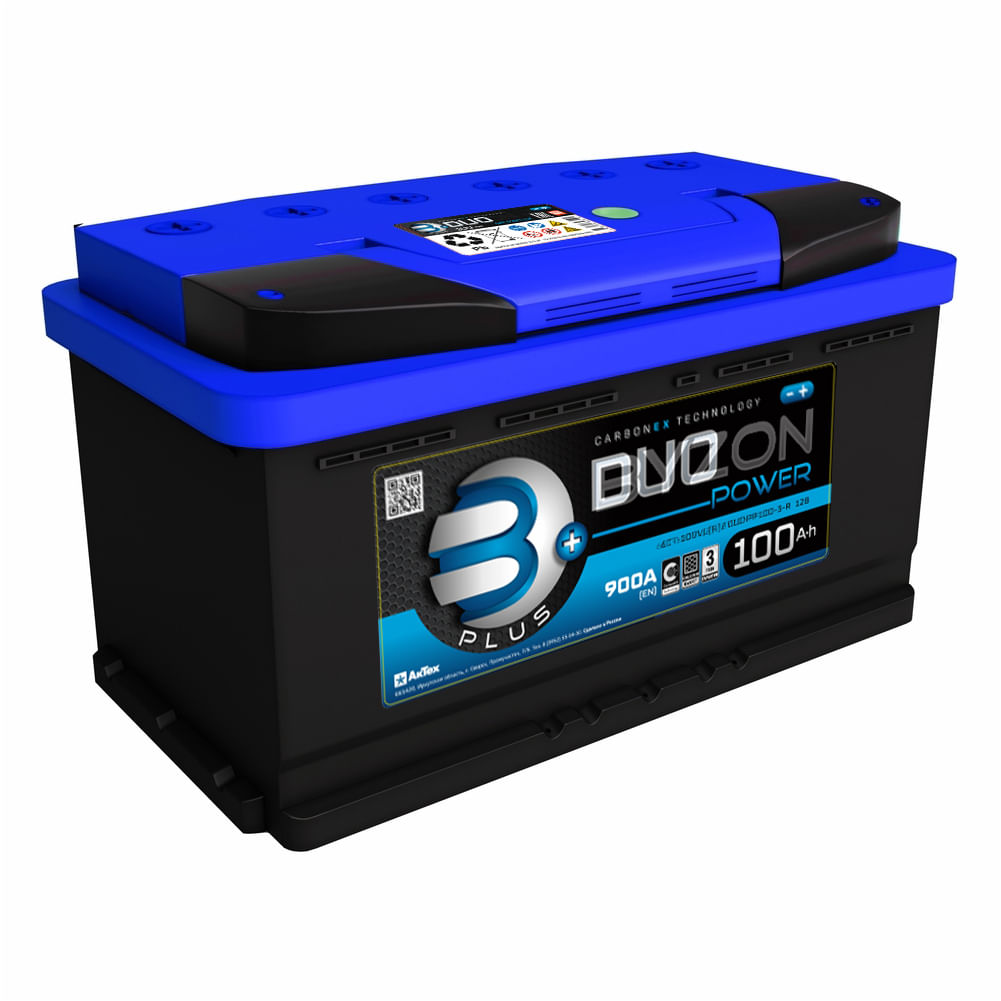Аккумулятор DUO 100Ah 900A R+