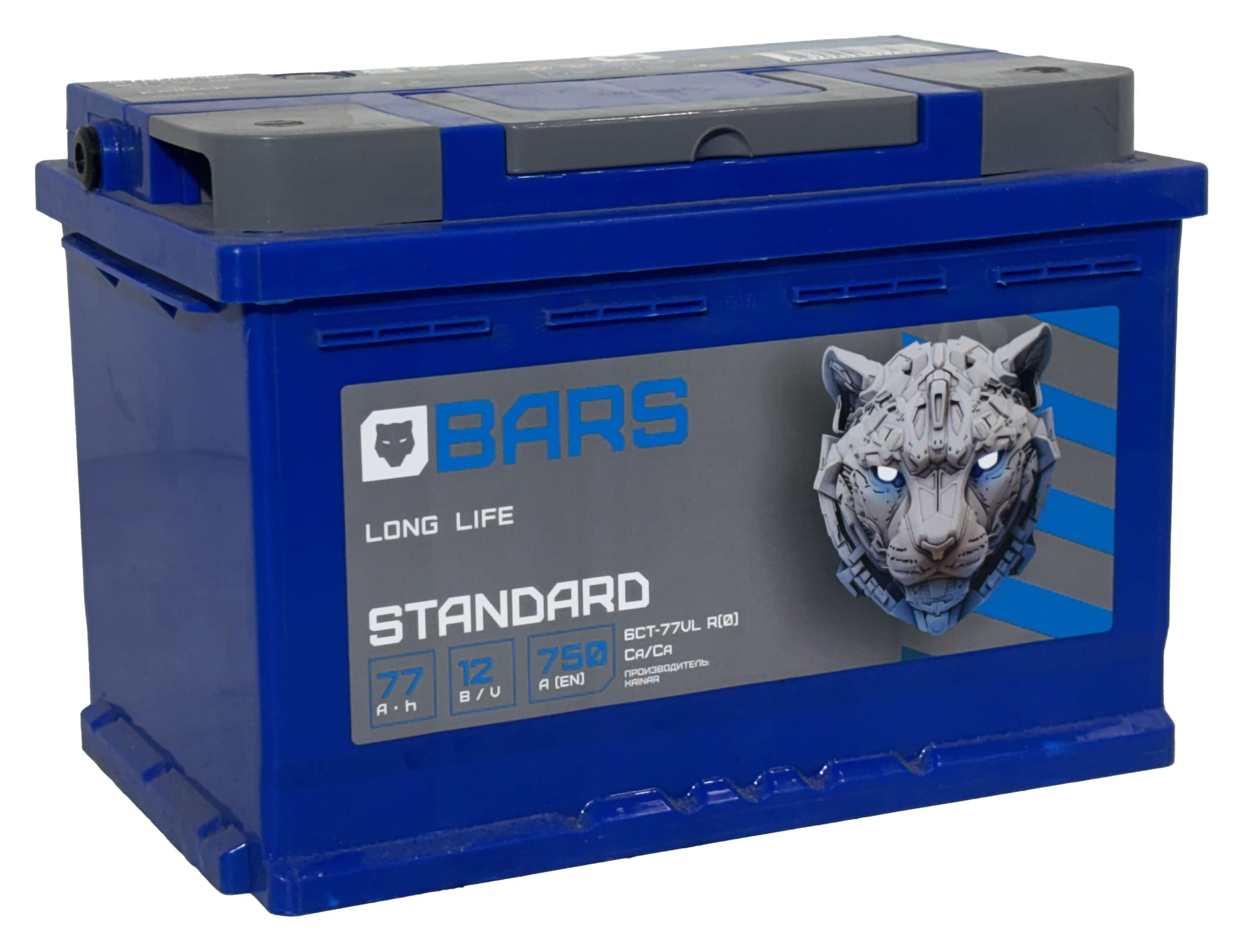 Аккумулятор BARS Standart 77Ah 750A R+