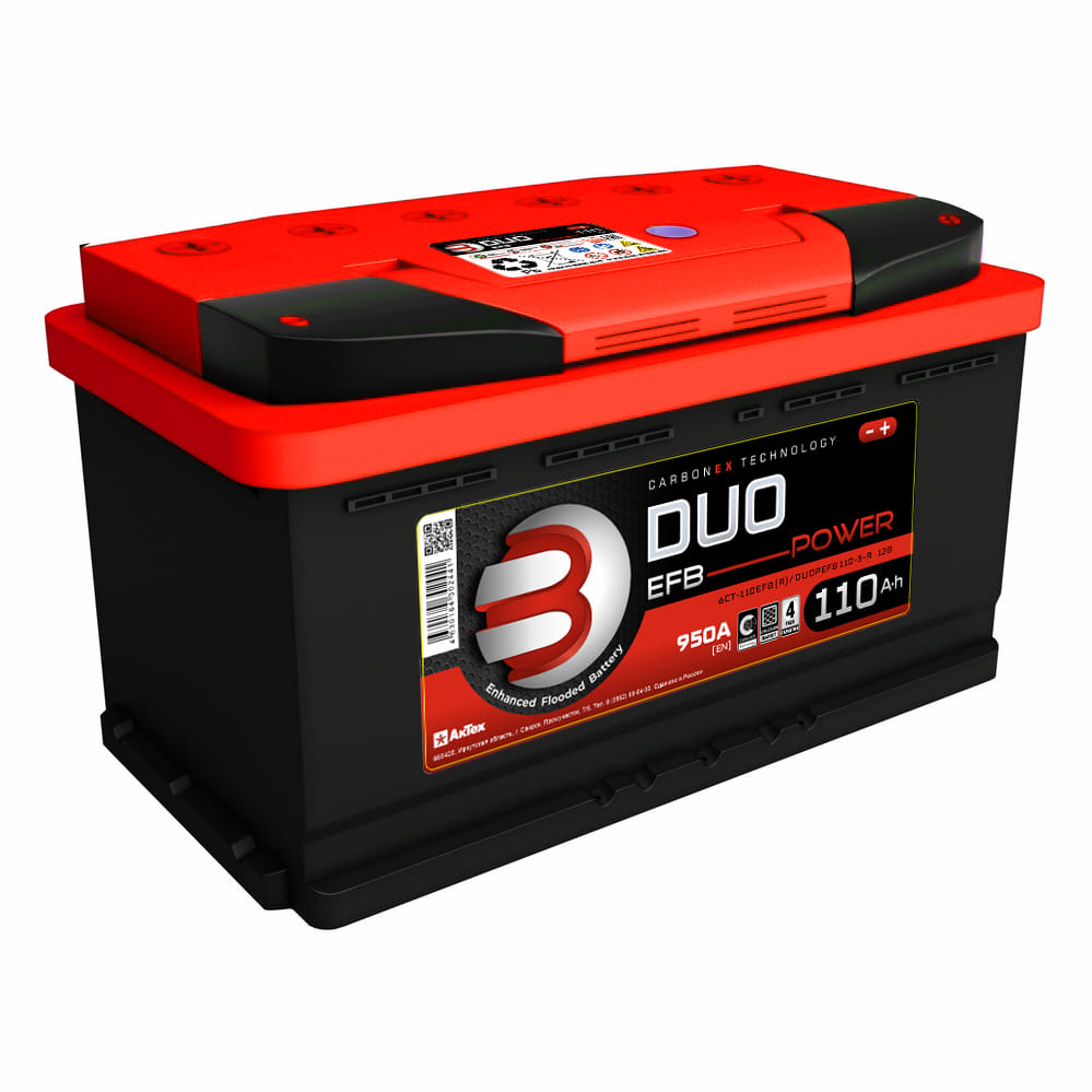 Аккумулятор DUO EFB 110Ah 950A R+