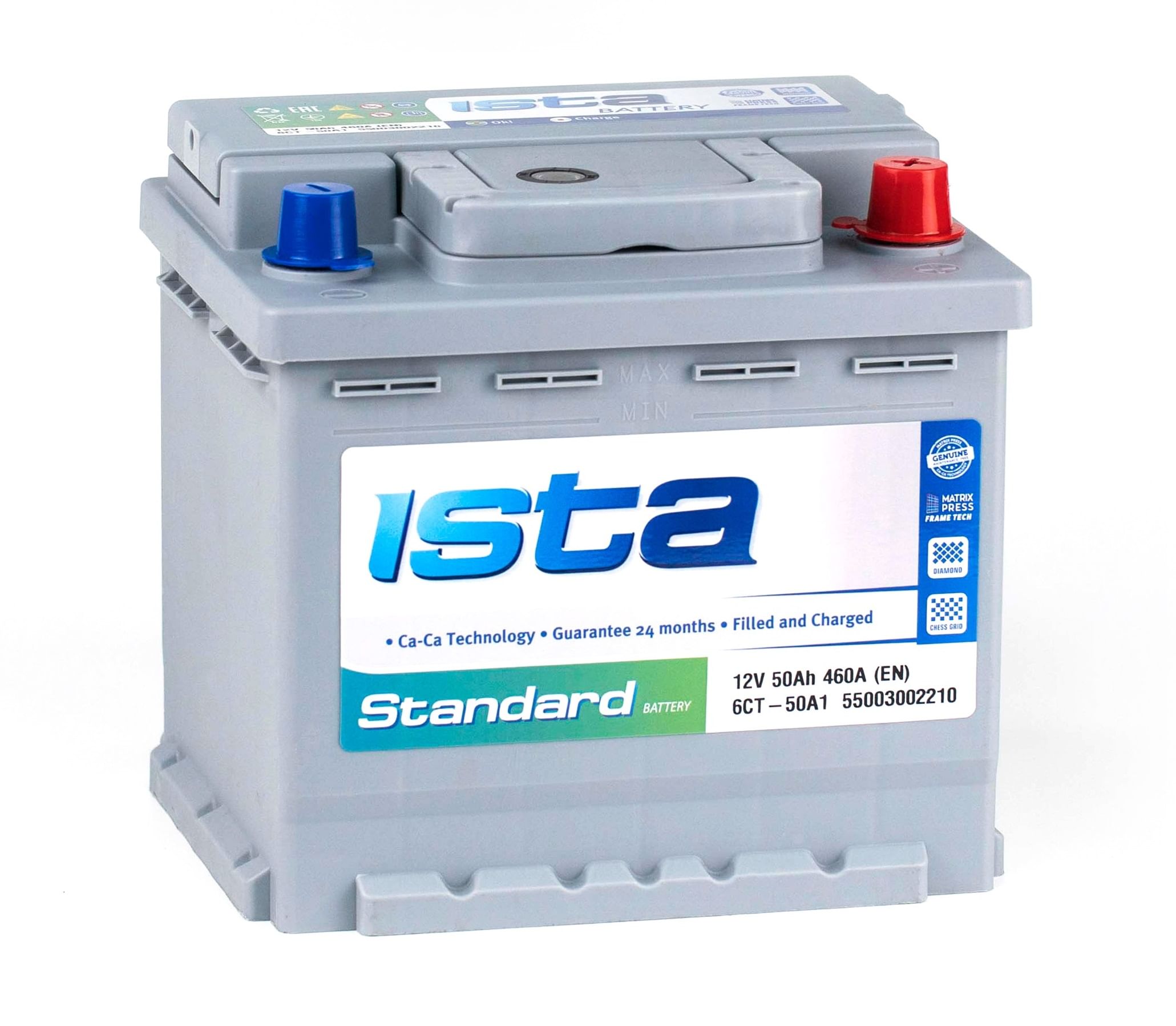 Аккумулятор ISTA 50Ah 460A R+