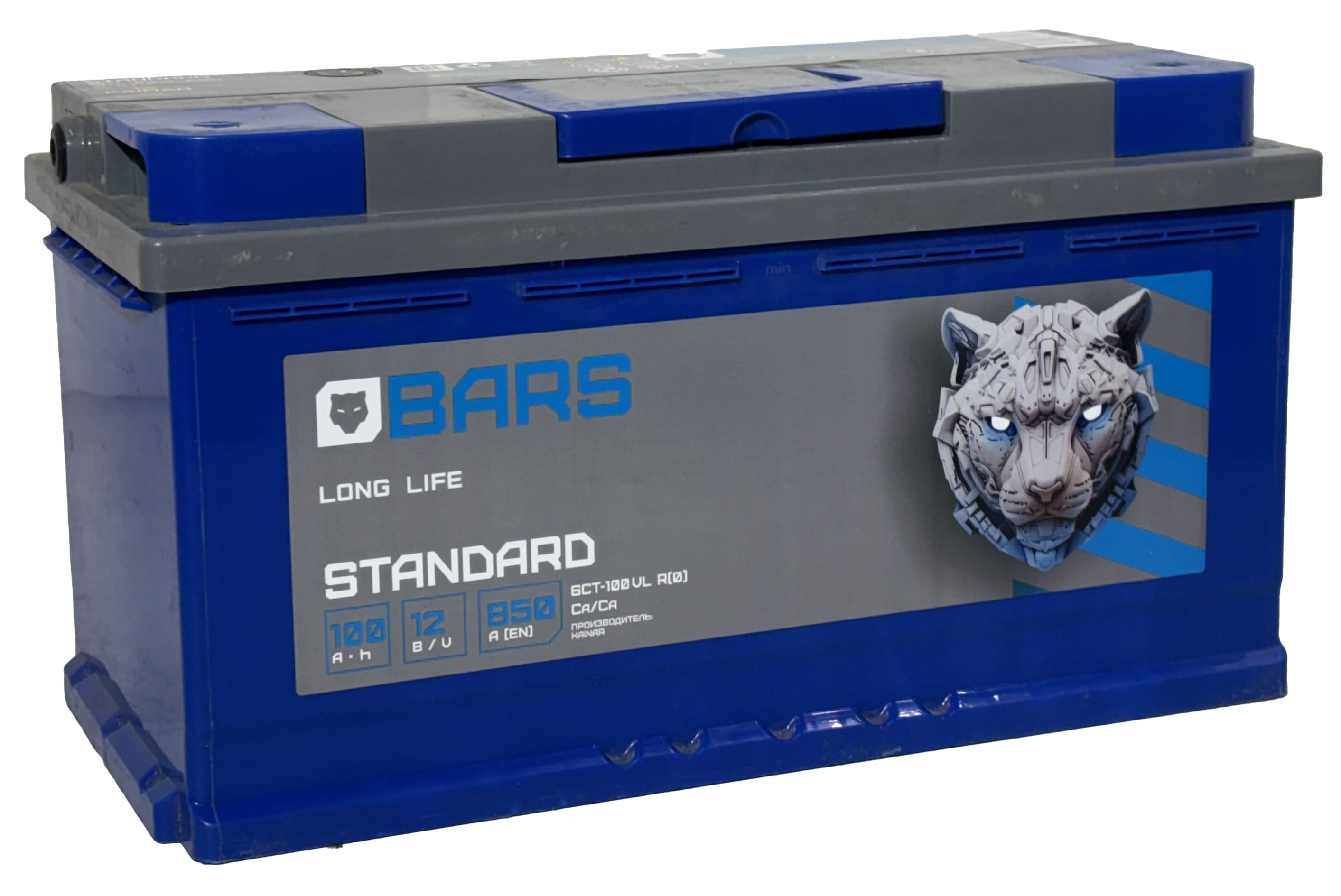 Аккумулятор BARS Standart 100Ah 850A R+