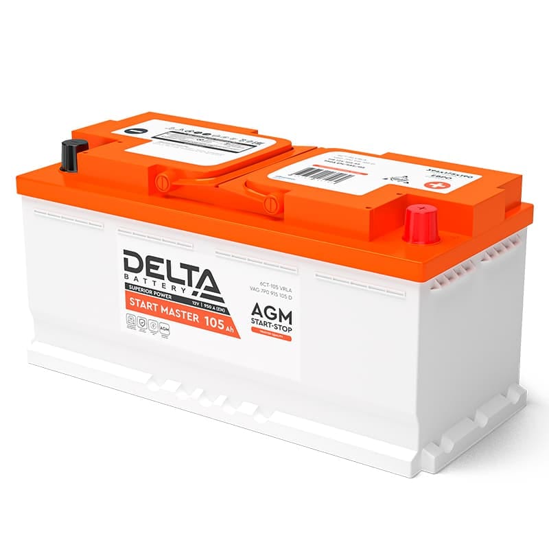 Аккумулятор DELTA AGM 105Ah 950A R+