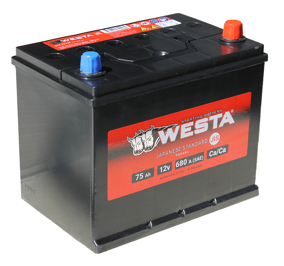 Аккумулятор WESTA ASIA 75Ah 680A R+