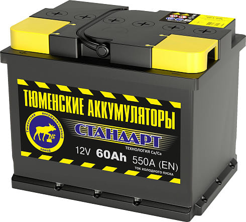 Аккумулятор ТЮМЕНСКИЕ АККУМУЛЯТОРЫ 60Ah 550A R+