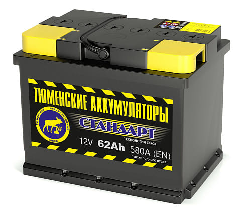 Аккумулятор ТЮМЕНСКИЕ АККУМУЛЯТОРЫ 62Ah 580A R+