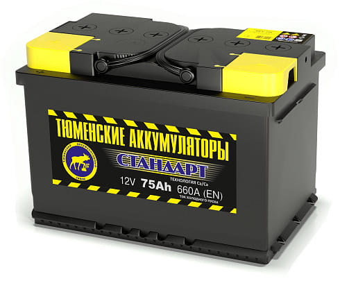 Аккумулятор ТЮМЕНСКИЕ АККУМУЛЯТОРЫ 75Ah 660A R+