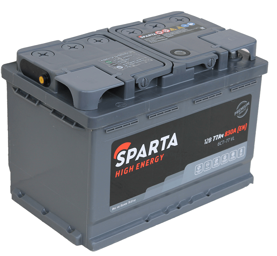 Аккумулятор SPARTA 77Ah 830A L+