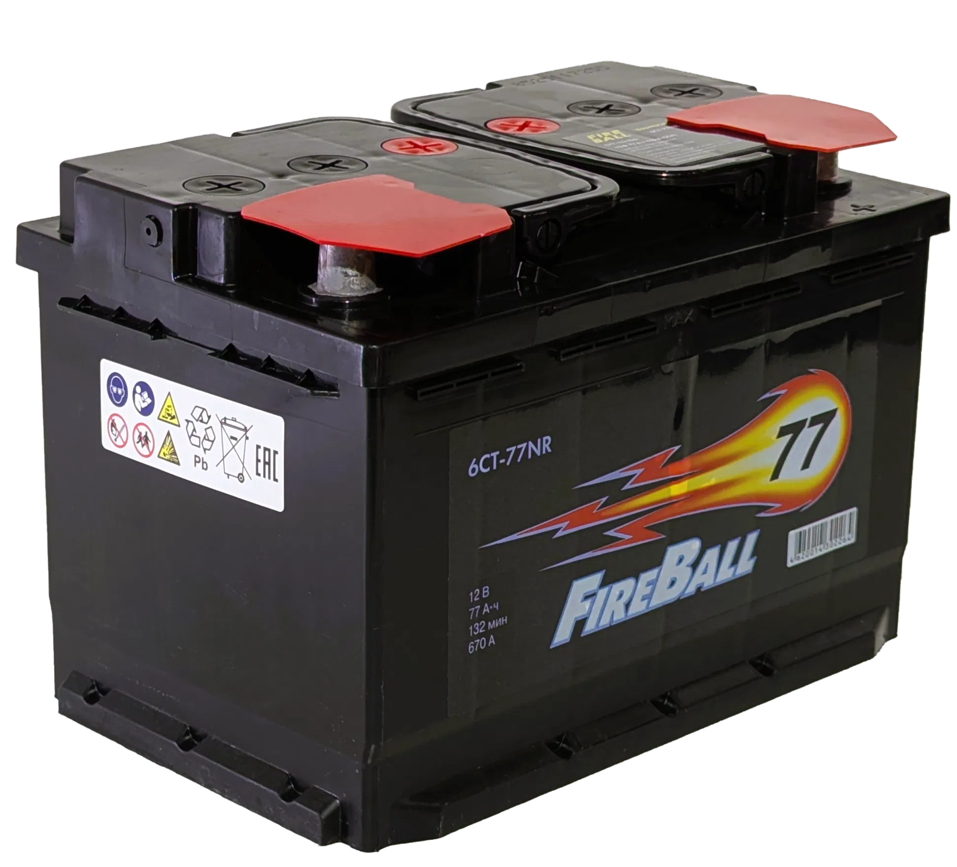 Аккумулятор FIREBALL 77Ah 670A R+