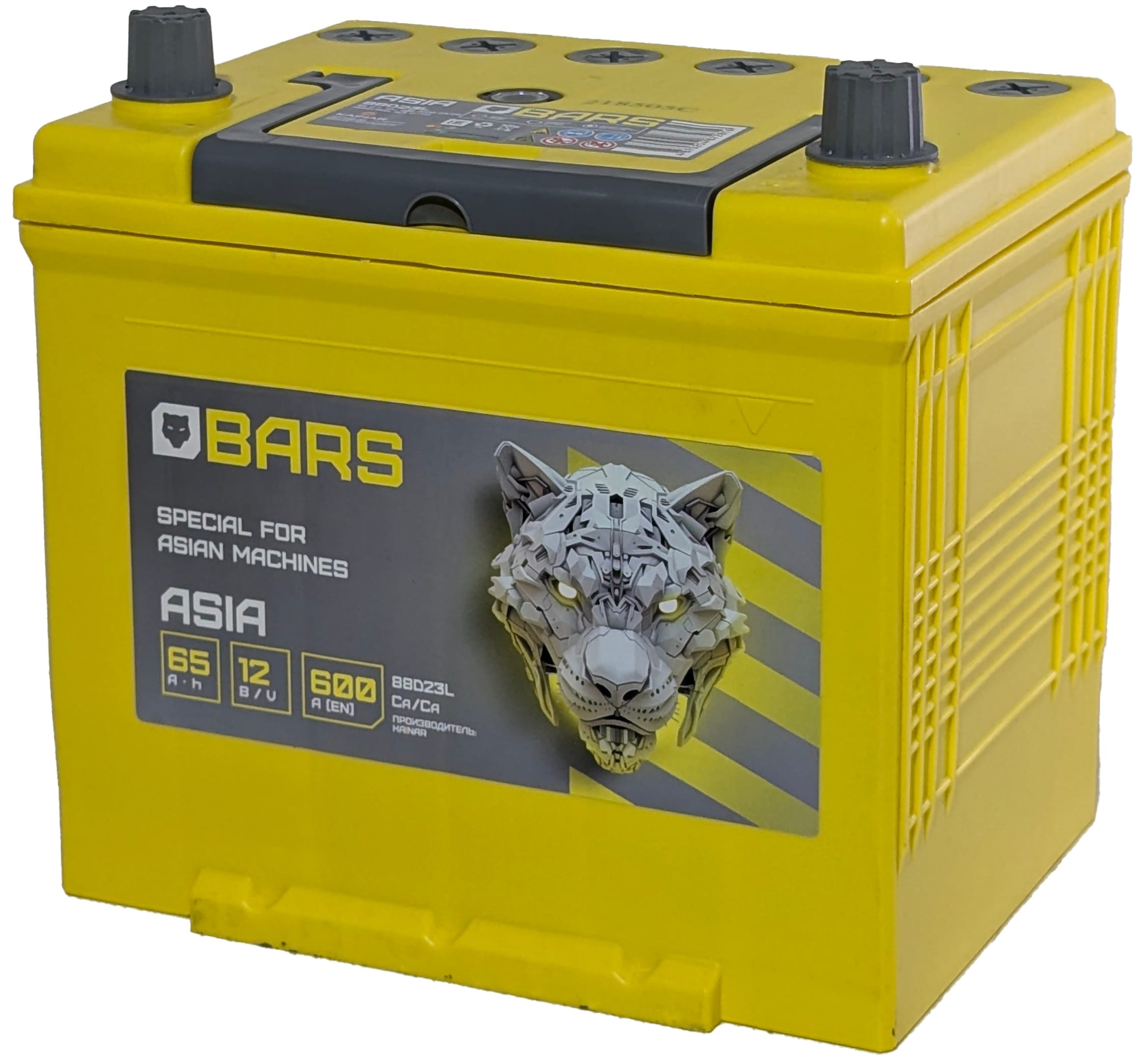 Аккумулятор BARS ASIA 65Ah 600A R+