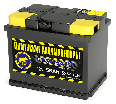 Аккумулятор ТЮМЕНСКИЕ АККУМУЛЯТОРЫ 55Ah 525A R+