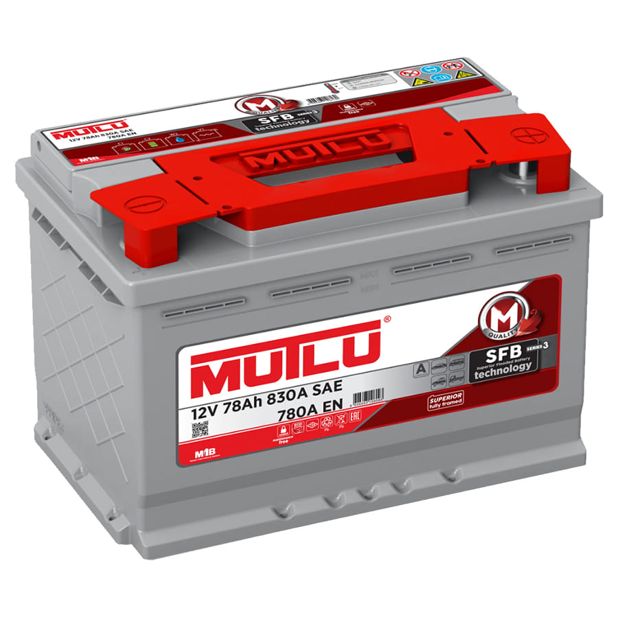 Аккумулятор MUTLU 78Ah 780A R+ низкий