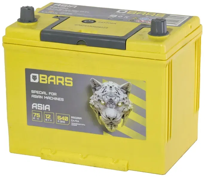 Аккумулятор BARS ASIA 75Ah 640A R+