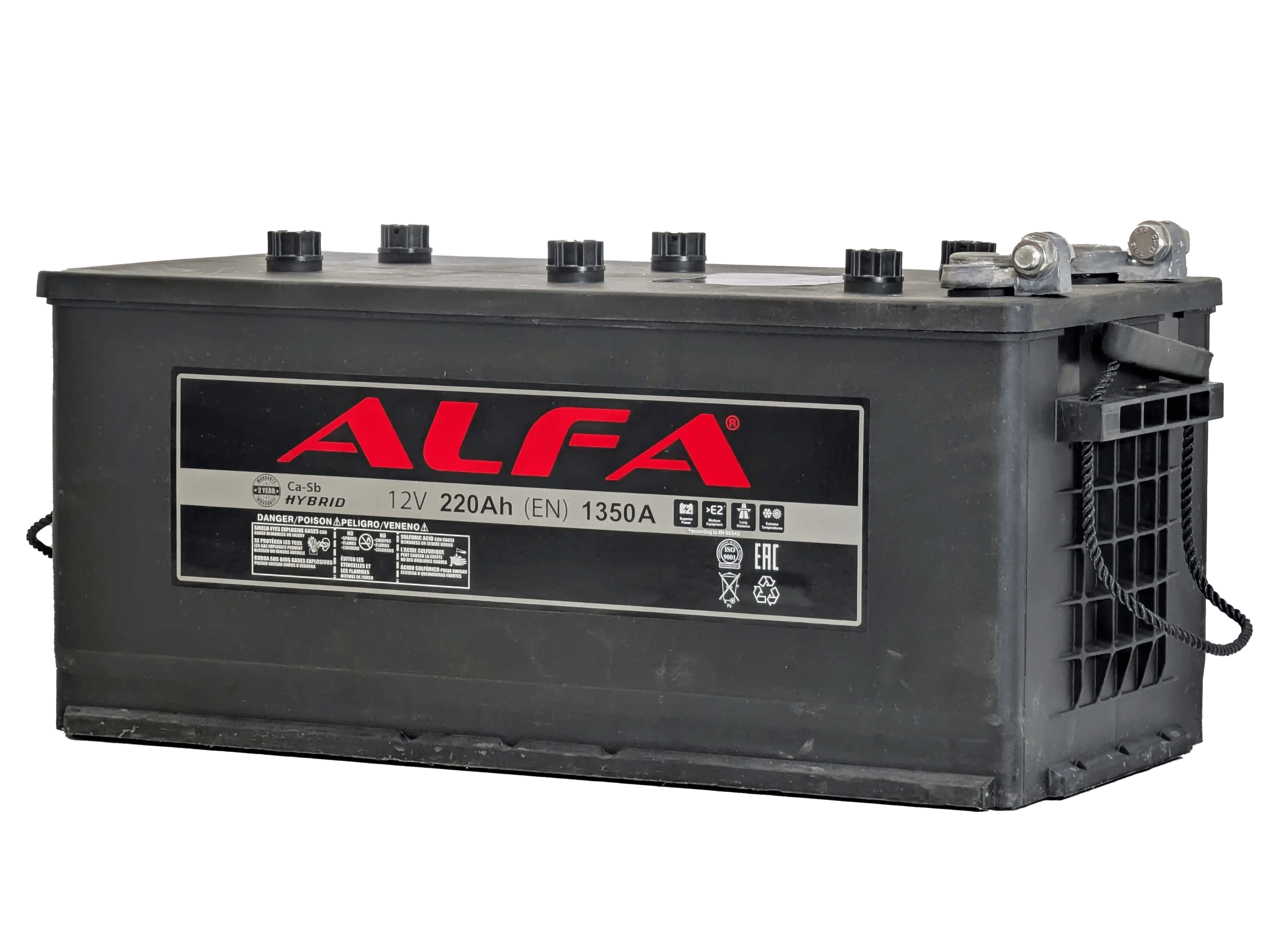Аккумулятор ALFA 220Ah 1350A рус.