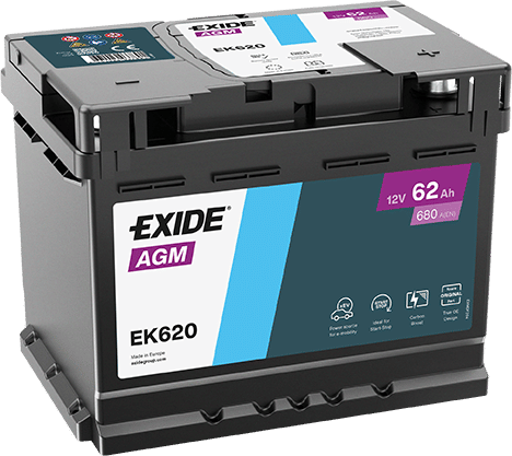 Аккумулятор EXIDE AGM 62Ah 680A R+