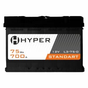 Аккумулятор HYPER Standard 75Ah 700A R+