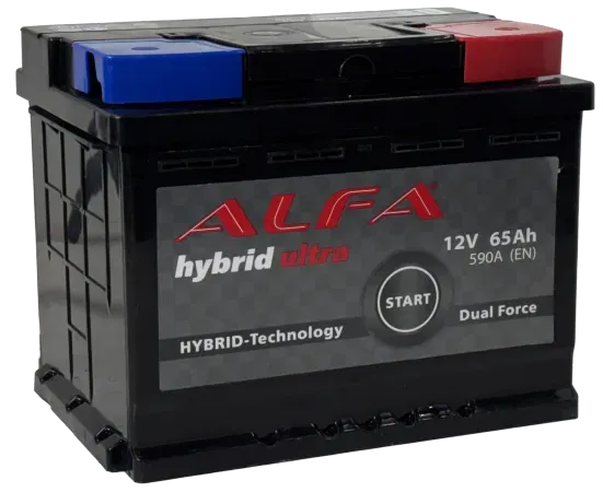 Аккумулятор ALFA Hybrid 65Ah 590A R+