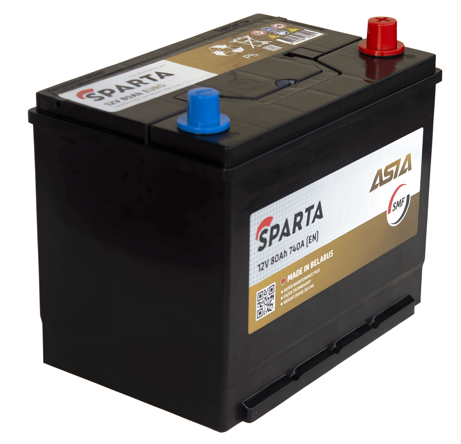 Аккумулятор SPARTA ASIA 80Ah 740A R+