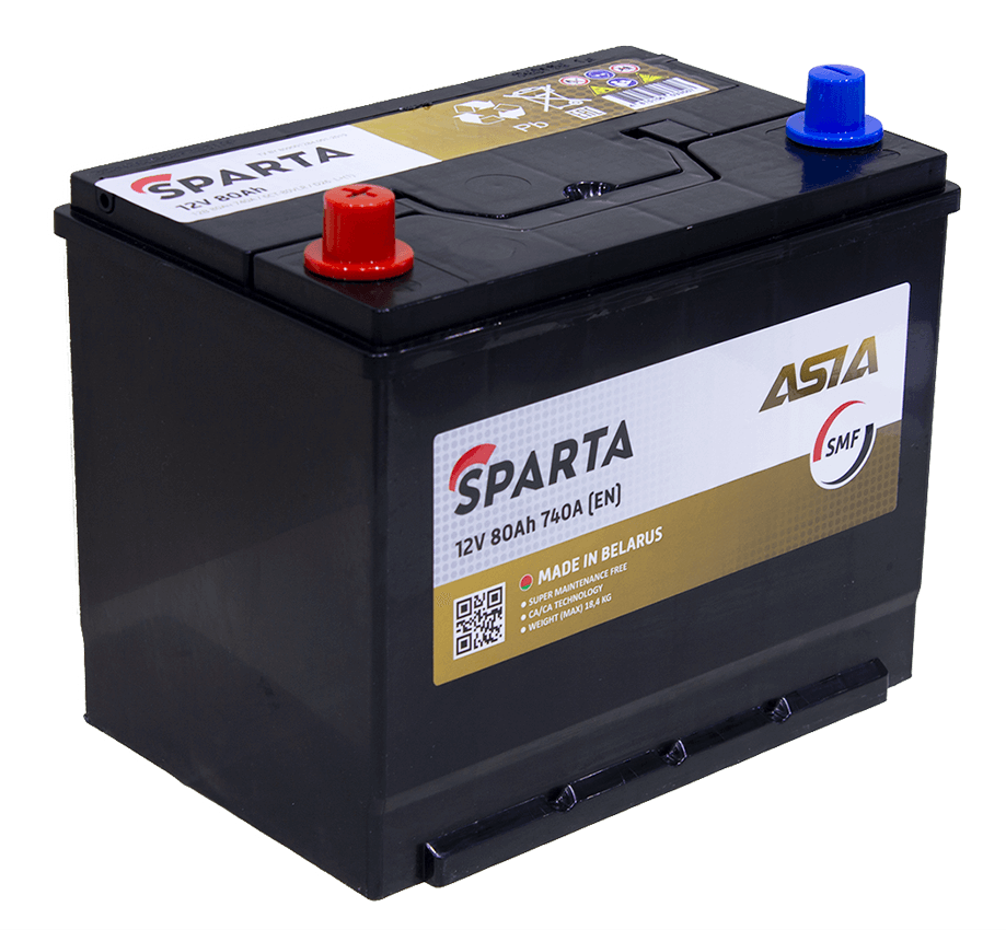 Аккумулятор SPARTA ASIA 80Ah 740A L+