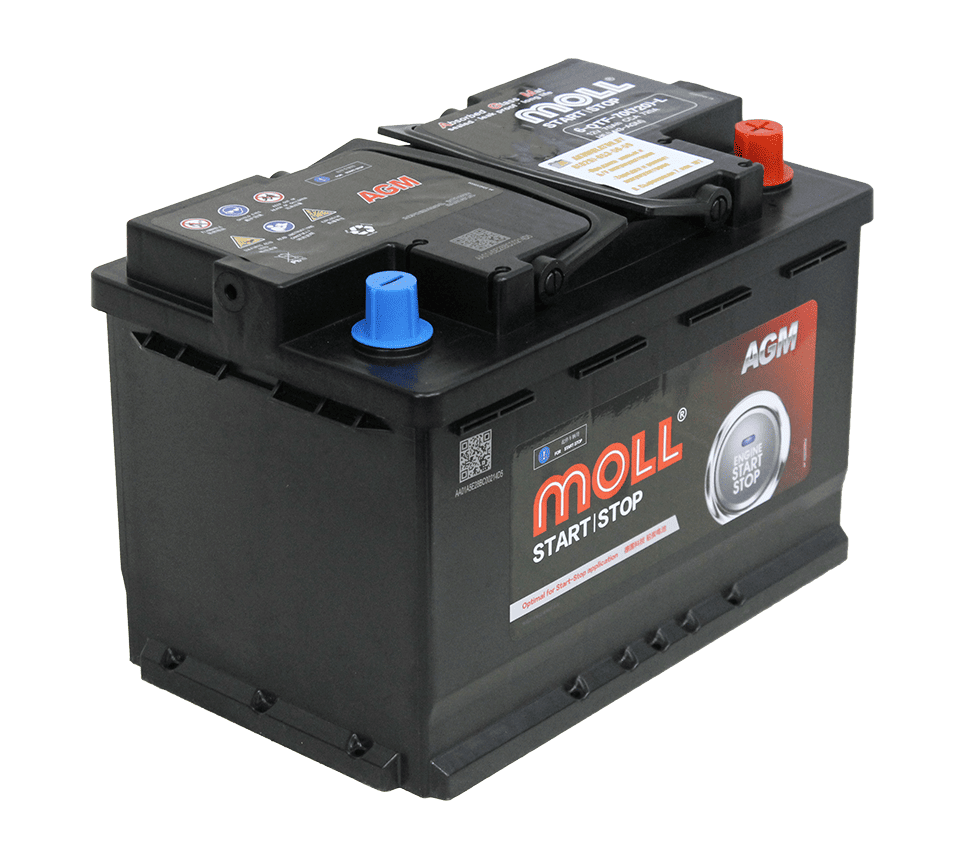 Аккумулятор MOLL AGM 70Ah 720A R+