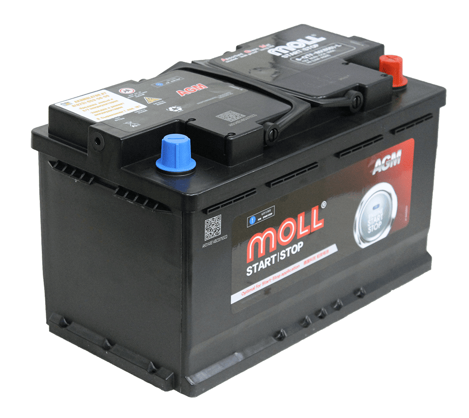 Аккумулятор MOLL AGM 80Ah 800A R+