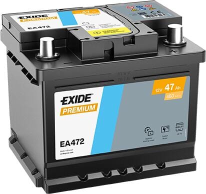Аккумулятор EXIDE Premium 47Ah 450A R+ низкий