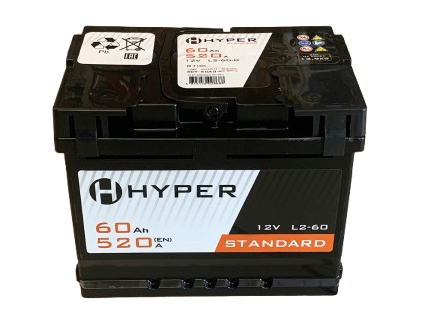 Аккумулятор HYPER Standart 60Ah 520A L+