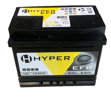 Аккумулятор HYPER EFB 60Ah 640A R+