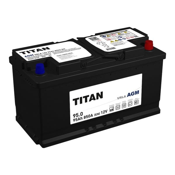 Аккумулятор TITAN AGM 95Ah 850A R+