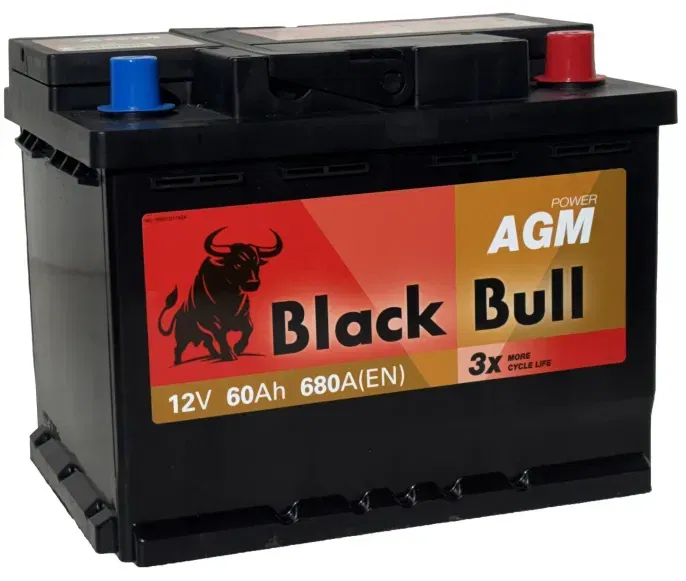 Аккумулятор BLACK BULL AGM 60Ah 680A R+