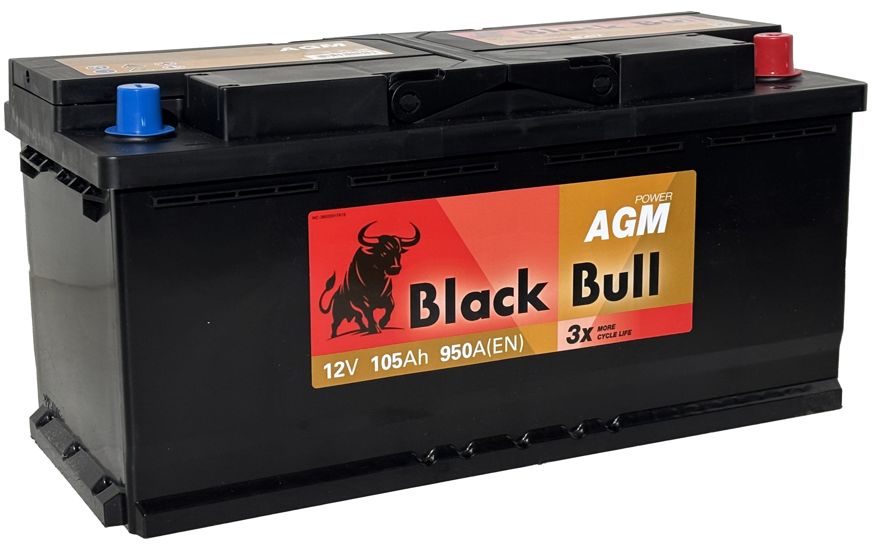 Аккумулятор BLACK BULL AGM 105Ah 950A R+