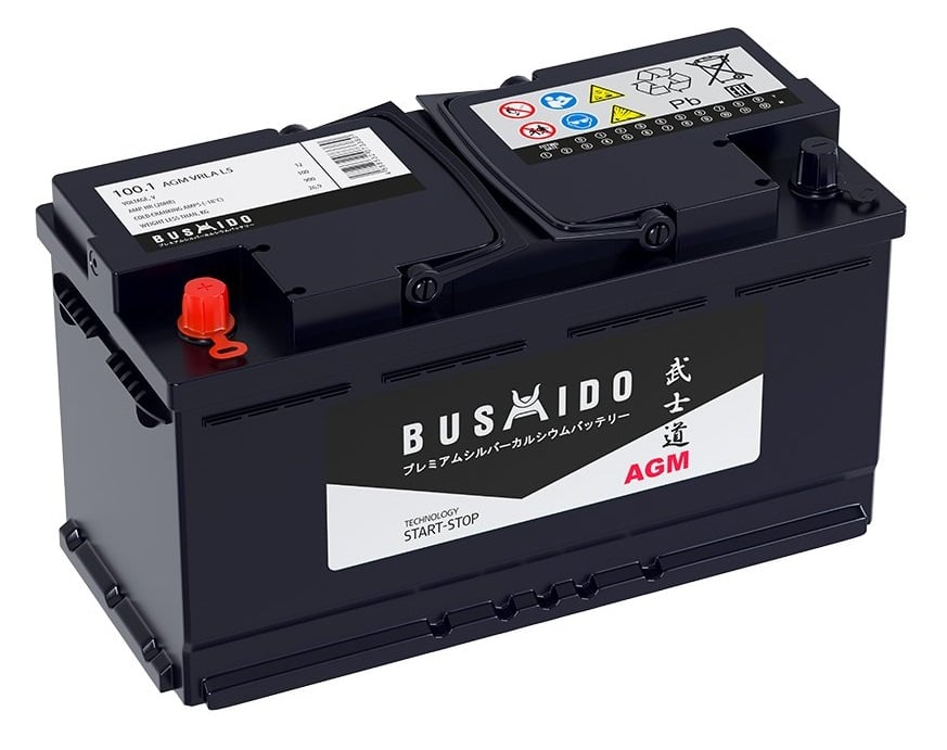 Аккумулятор BUSHIDO AGM 100Ah 900A L+