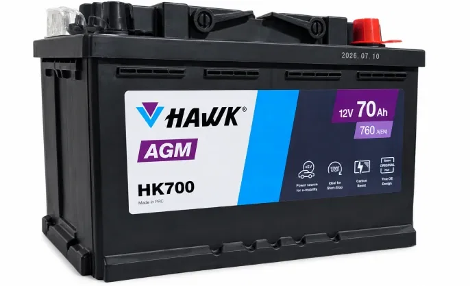 Аккумулятор HAWK AGM 70Ah 760A R+