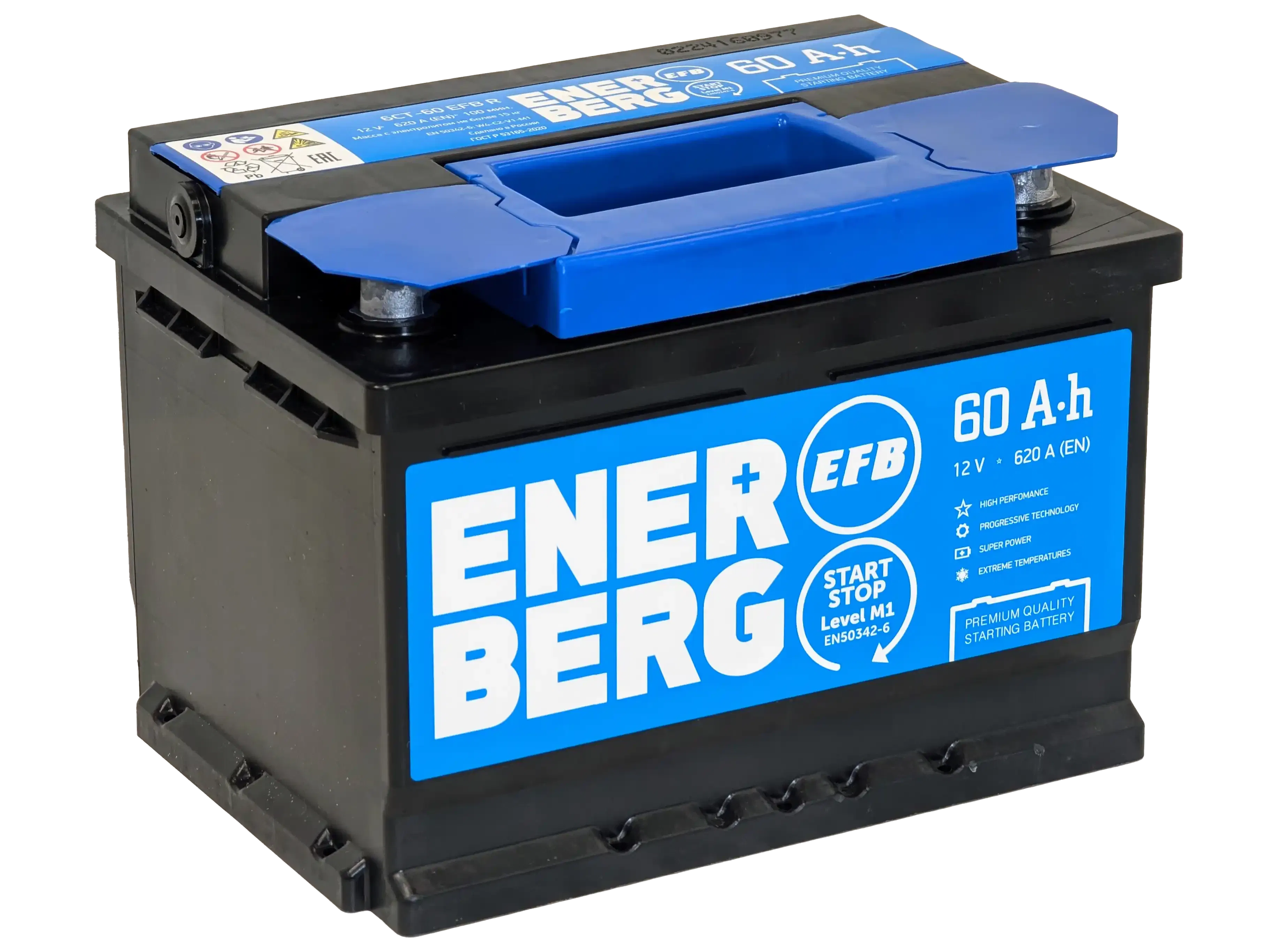 Аккумулятор ENERBERG EFB 60Ah 620A R+ низкий