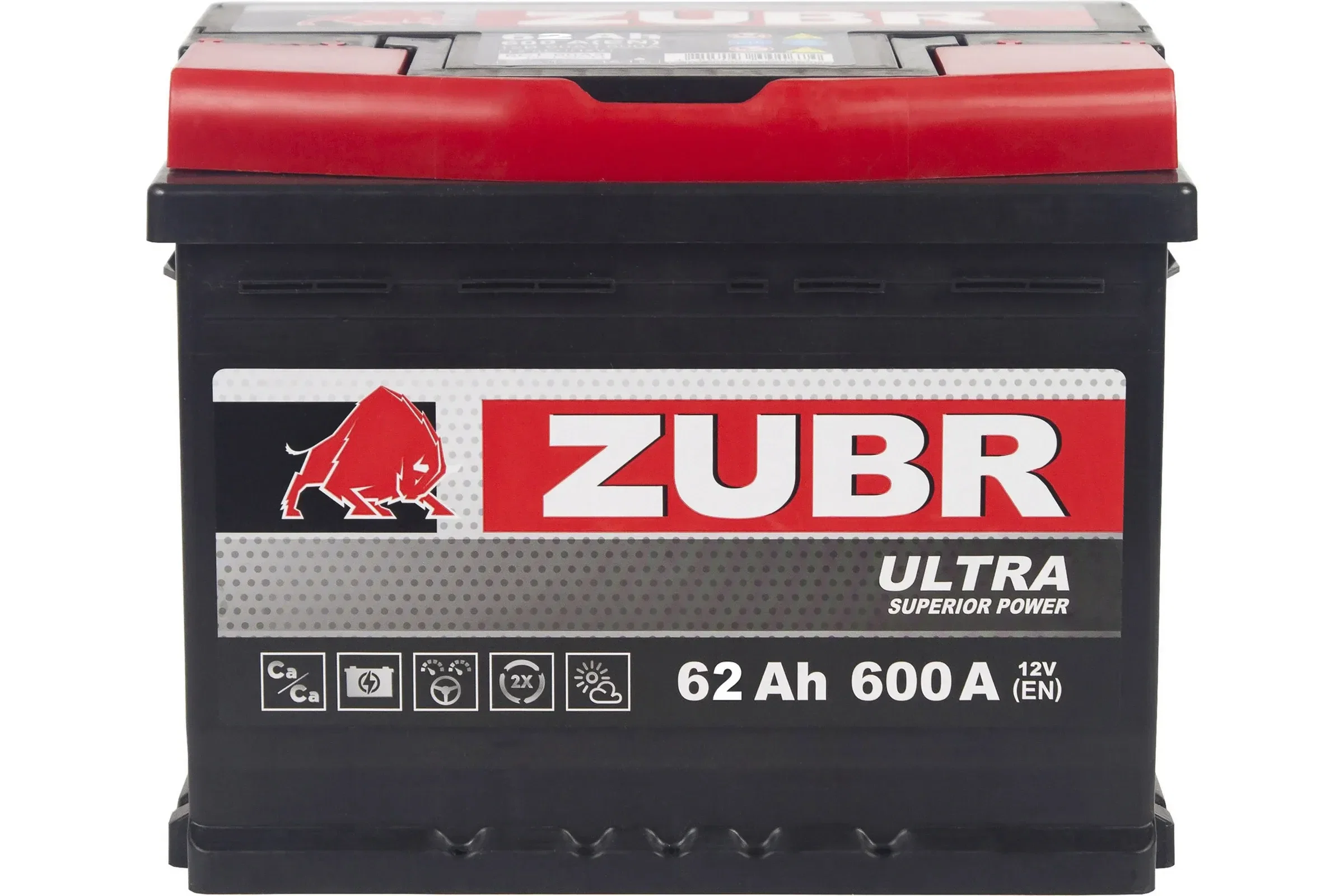 Аккумулятор ZUBR Ultra 62Ah 600A R+ LB2