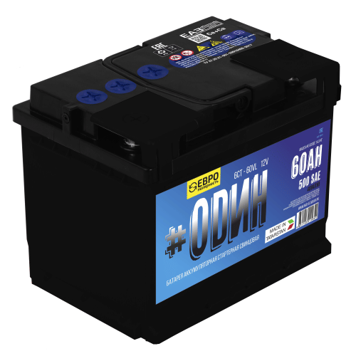Аккумулятор #ОДИН 60Ah 500A R+