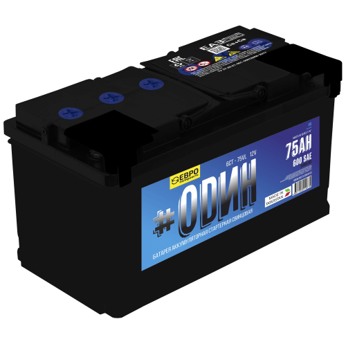 Аккумулятор #ОДИН 75Ah 600A R+