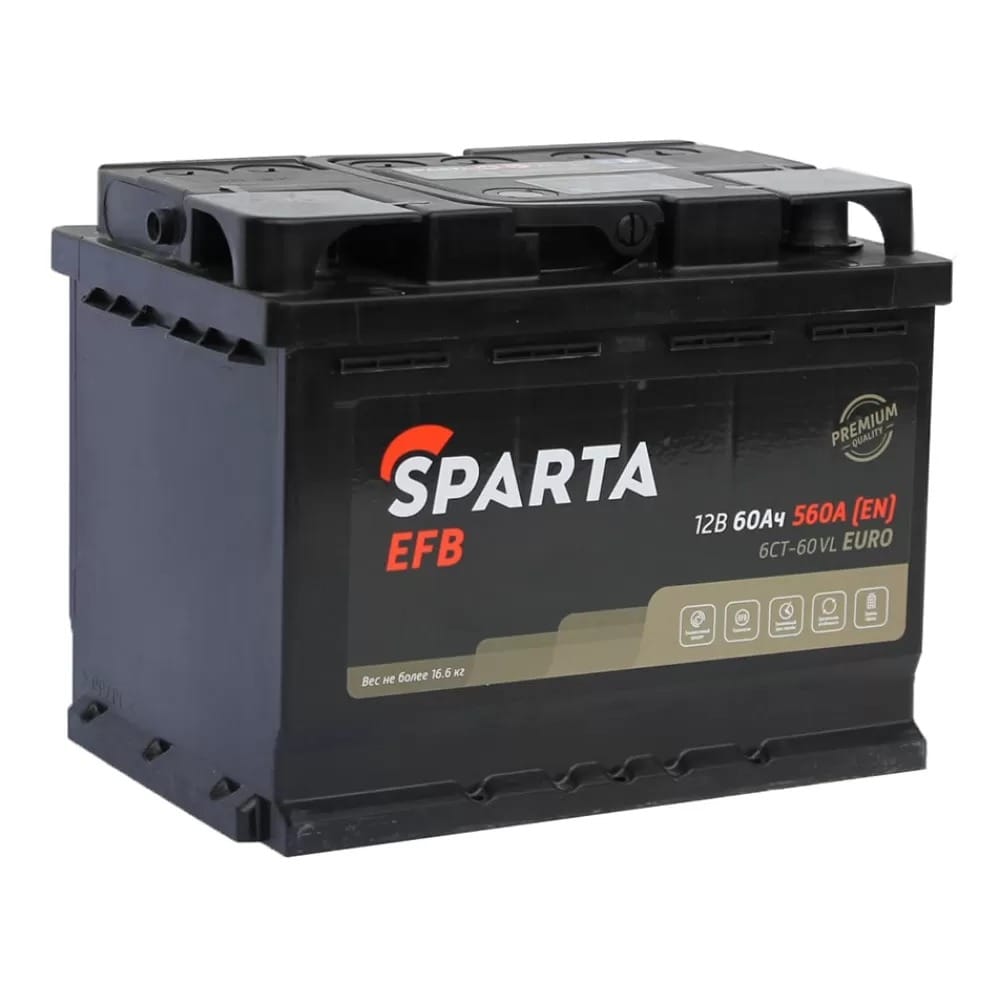 Аккумулятор SPARTA EFB 60Ah 560A R+