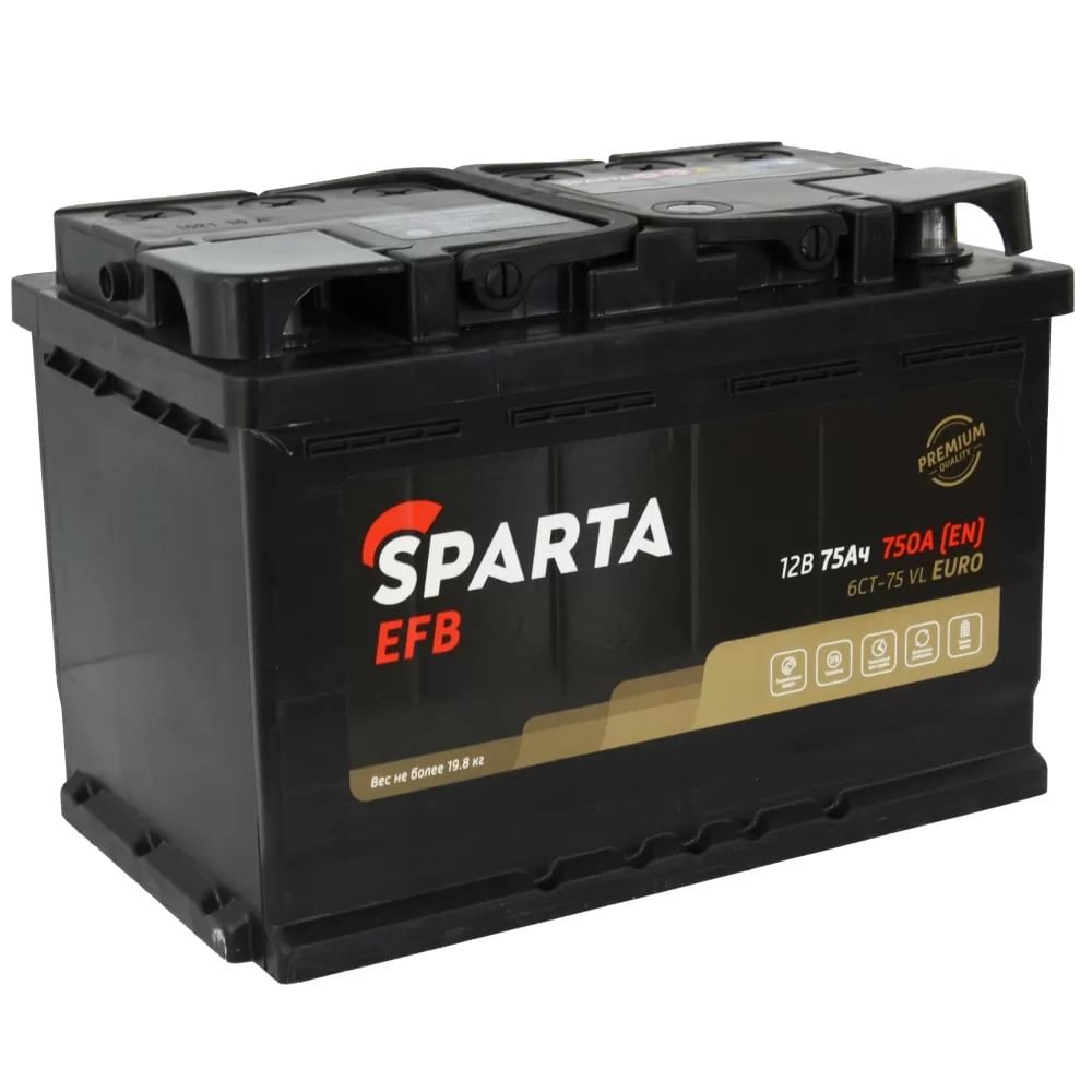 Аккумулятор SPARTA EFB 75Ah 750A R+