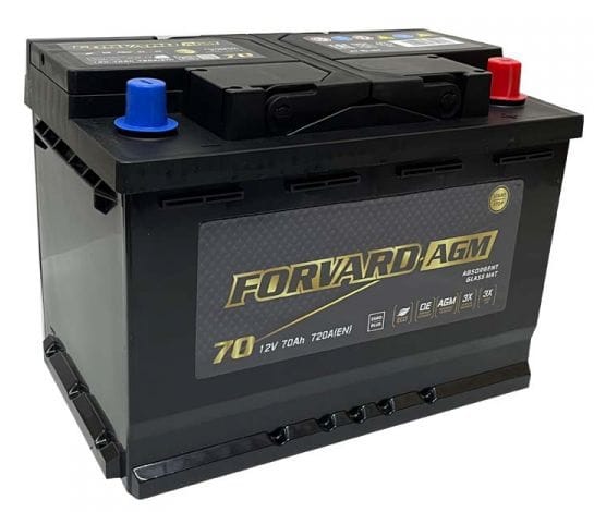 Аккумулятор FORVARD AGM 70Ah 720A R+
