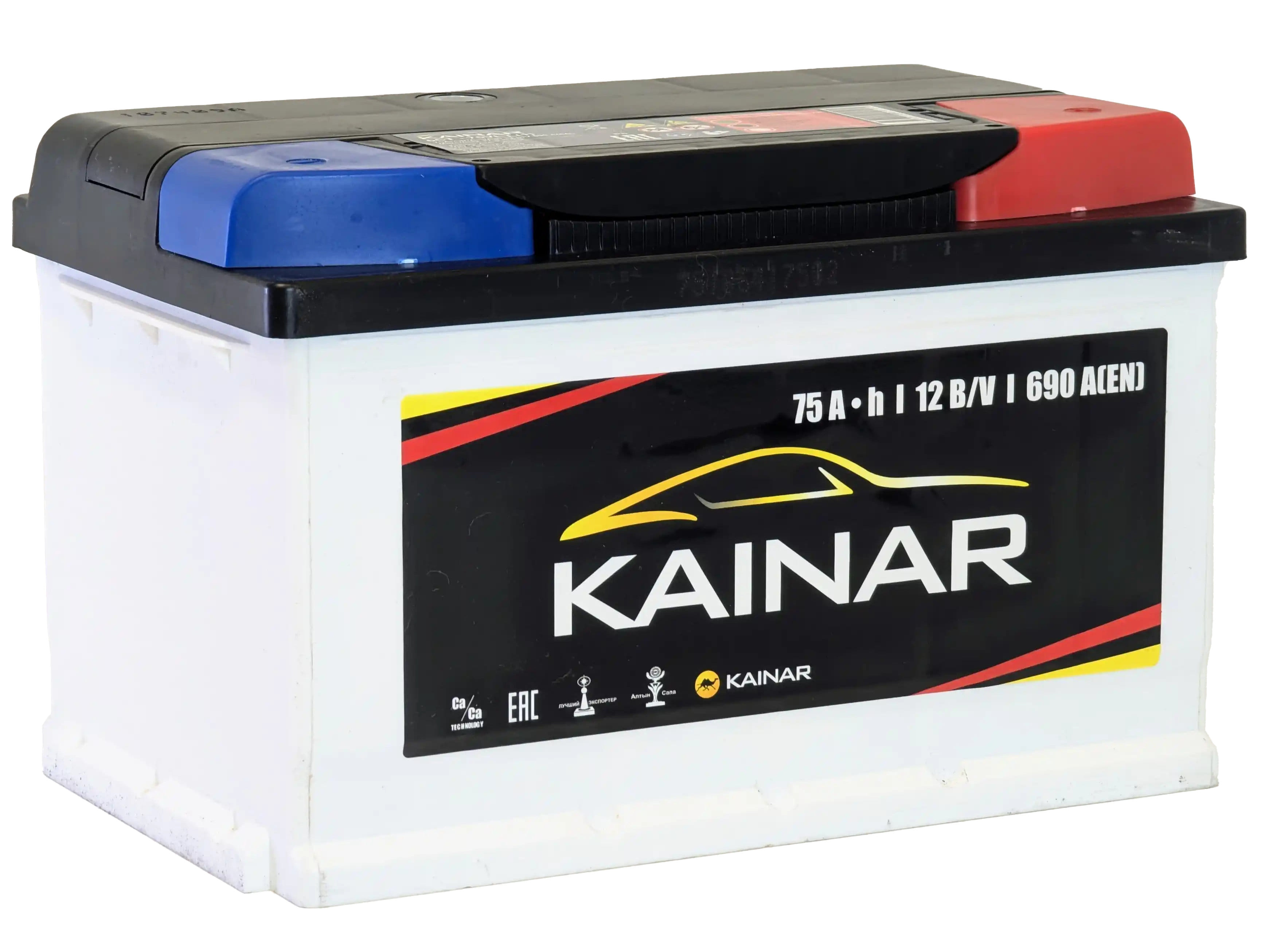 Аккумулятор KAINAR 75Ah 690A R+ низкий
