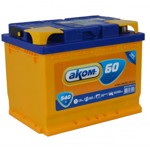Аккумулятор AKOM 60Ah 540A R+