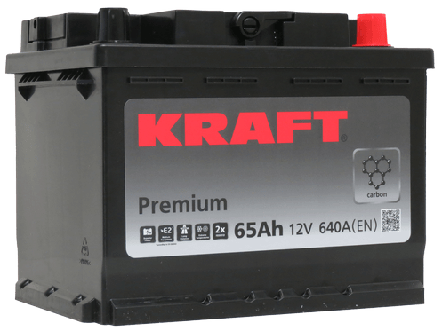 Аккумулятор KRAFT 65Ah 640A R+