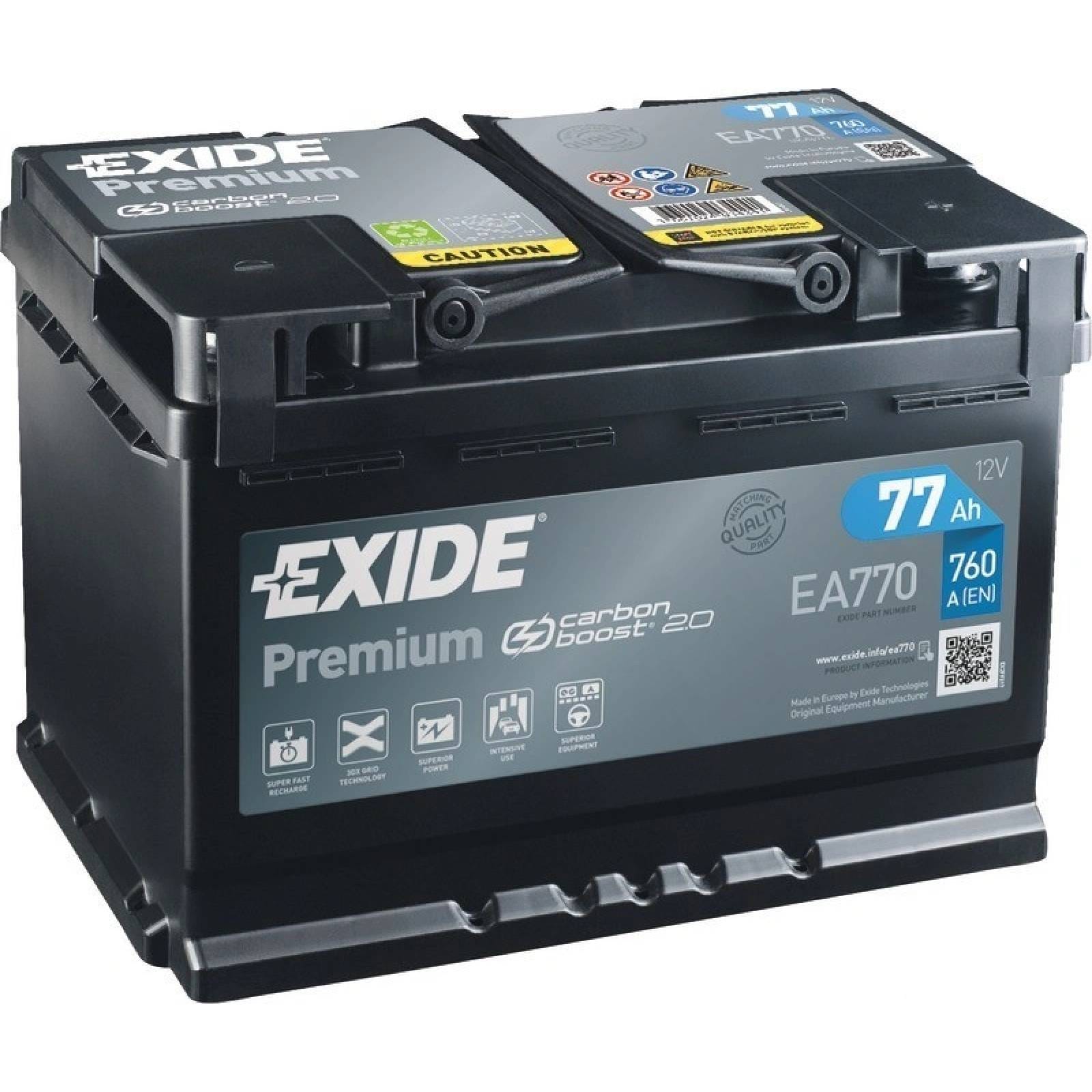 Аккумулятор EXIDE Premium 77Ah 760A R+
