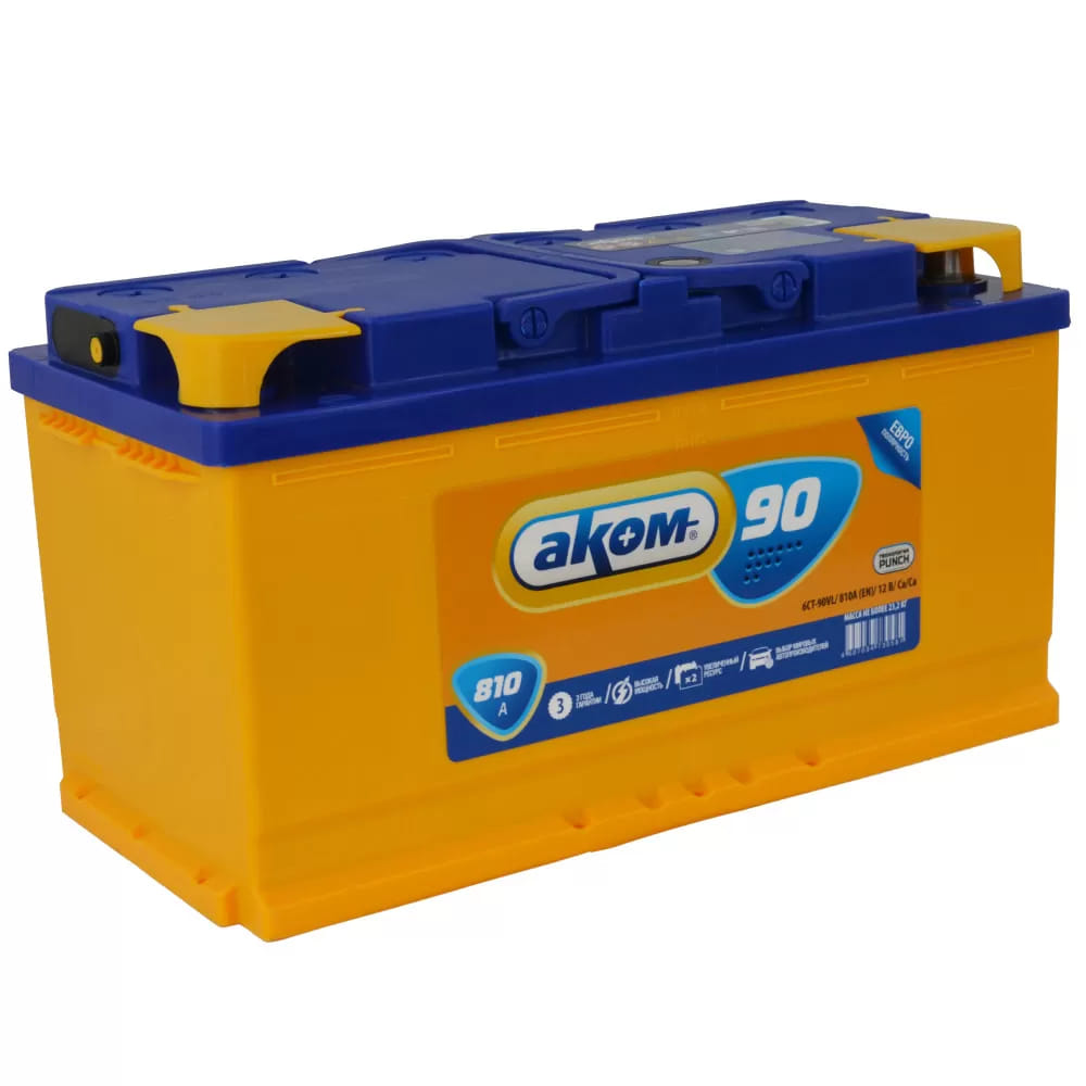 Аккумулятор AKOM 90Ah 810A R+