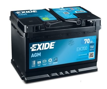 Аккумулятор EXIDE AGM 70Ah 760A R+