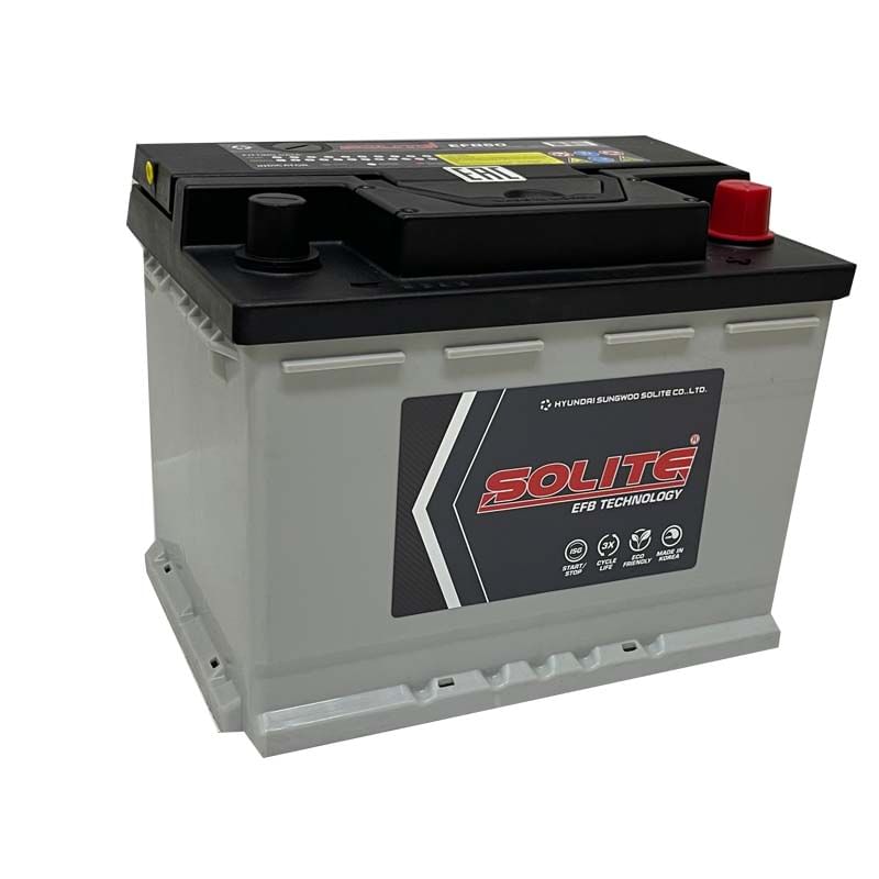 Аккумулятор SOLITE EFB 60Ah 560A R+