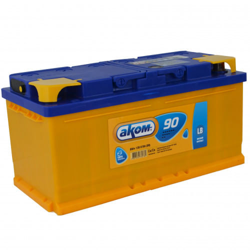 Аккумулятор AKOM 90Ah 870A R+ низкий