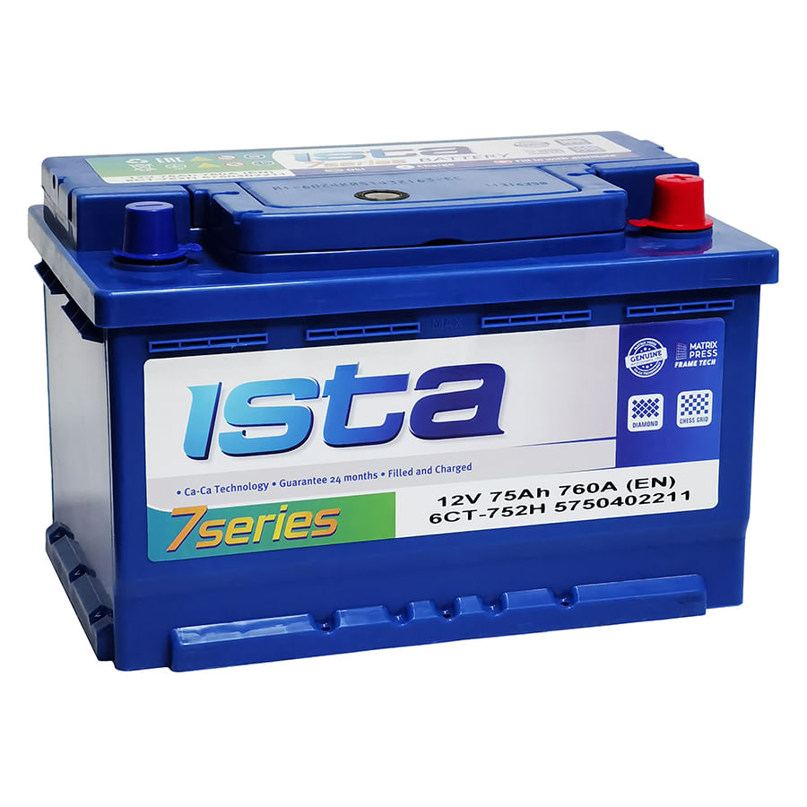 Аккумулятор ISTA 75Ah 760A R+ низкий